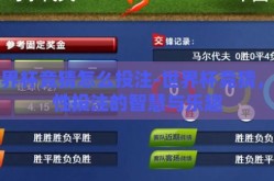 世界杯竞猜怎么投注-世界杯竞猜，理性投注的智慧与乐趣
