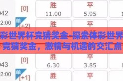体彩世界杯竞猜奖金-探索体彩世界杯竞猜奖金，激情与机遇的交汇点