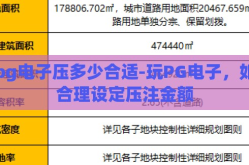 玩pg电子压多少合适-玩PG电子，如何合理设定压注金额