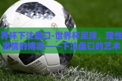 世界杯下注盘口-世界杯足球，理性与激情的博弈——下注盘口的艺术