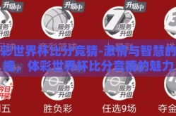 体彩世界杯比分竞猜-激情与智慧的碰撞，体彩世界杯比分竞猜的魅力