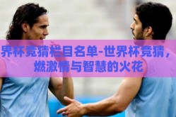 世界杯竞猜栏目名单-世界杯竞猜，点燃激情与智慧的火花