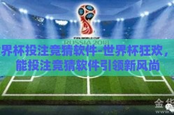 世界杯投注竞猜软件-世界杯狂欢，智能投注竞猜软件引领新风尚