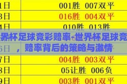 世界杯足球竞彩赔率-世界杯足球竞彩，赔率背后的策略与激情