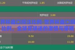 世界杯盘口投注比例-世界杯盘口投注比例，全球足球迷的激情与策略