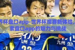 世界杯盘口app-世界杯观赛新体验，探索盘口app的魅力与挑战