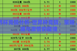 世界杯竞猜分析-世界杯竞猜，策略、数据与激情的碰撞