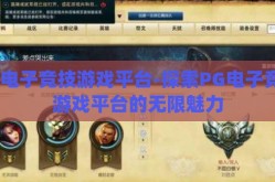 pg电子竞技游戏平台-探索PG电子竞技游戏平台的无限魅力