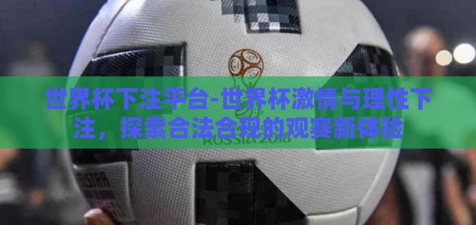 世界杯下注平台-世界杯激情与理性下注,探索合法合规的观赛新体验 世界杯下注平台-世界杯激情与理性下注,探索合法合规的观赛新体验