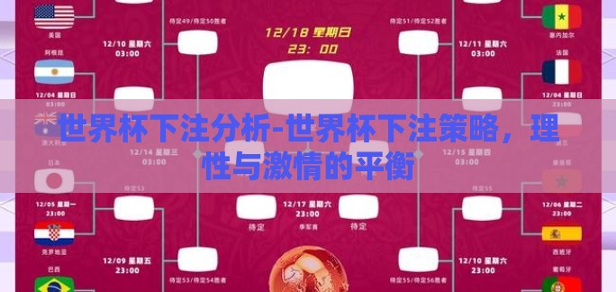 世界杯下注分析-世界杯下注策略,理性与激情的平衡 世界杯下注分析-世界杯下注策略,理性与激情的平衡