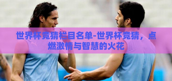 世界杯竞猜栏目名单-世界杯竞猜，点燃激情与智慧的火花