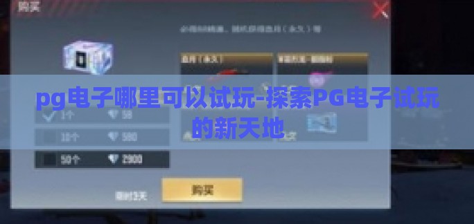 pg电子哪里可以试玩-探索PG电子试玩的新天地