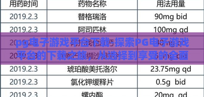 pg电子游戏平台下载-探索PG电子游戏平台的下载之旅,从选择到享受的全面指南 pg电子游戏平台下载-探索PG电子游戏平台的下载之旅,从选择到享受的全面指南