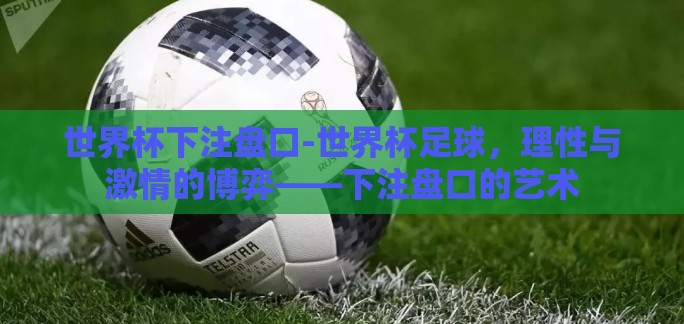世界杯下注盘口-世界杯足球，理性与激情的博弈——下注盘口的艺术