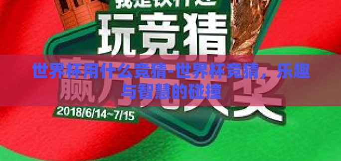 世界杯用什么竞猜-世界杯竞猜，乐趣与智慧的碰撞
