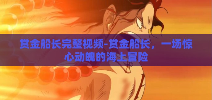 赏金船长完整视频-赏金船长，一场惊心动魄的海上冒险